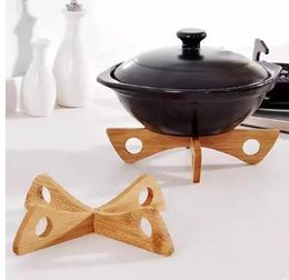 Bamboo Cross Pot Holder Insulated Pot Holder Pot Bottom Holder Seat And Bowl Holder Kitchen X-shaped Support