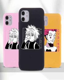 Hunter X Hunter Killua Zoldyck Anime Phone Cover For iPhone 13 12 11 Pro Max X XS XR Max 7 8 7Plus 8Plus Soft Candy Case Fundas Y19449209