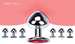 Anal Plug Stainless Smooth Steel Butt Plug Tail Crystal Jewellery Trainer For Women Man Anal Dildo SHAKI Adults Sex Shop278P9126075