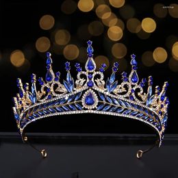 Hair Clips Luxury Baroque Crystal Bridal Tiaras Rhinestone Crown Diadem Wedding Accessories For Women's Fashion Jewellery