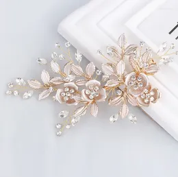 Hair Clips Charming Wedding Flower Comb Girls Bridal Headband Imitated Pearl Headdress Party Headpiece Jewellery Gift