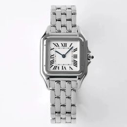 Relógio feminino para senhoras relógio de designer quadrado panthere moda movimento de quartzo relógios tanque quadrado mulheres relógios de prata ouro montre de luxe business c318 com caixa aaa