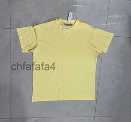 W52l Men's and Women's Fashion t Shirt T-shirts High Street Brand Ess Eighth Season Flocking Letter Short Sleeve 11 NDR2