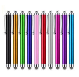 90 Touch Screen Pen Metal Capacitive Screen Stylus Pens For Samsung iPhone Cell Phone Tablet PC 10 Colors548y7046146