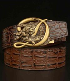 2021 low whole Crocodile Alligator Belt For Men Luxury Strap Automatic Buckle Cowhide Genuine Leather Designer High Qual3267516