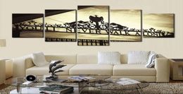 Modular Vintage Pictures Home Decor Paintings On Canvas 5 Pieces Anfield Stadium Wall Art For Living Room HD Printed Modern6308130