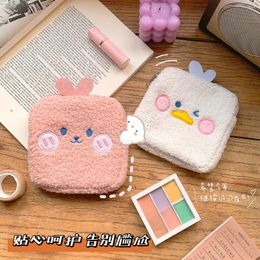 Storage Bags Cute Plush Sanitary Pad Bag Portable Makeup Lipstick Key Earphone Pouch Organizer Cosmetic Travel Accessories