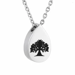 Pendant Necklaces CMJ9808 High Grade Tree Of Life In Teardrop Metal Pendant& Necklace Assorted Colour Small Urn Ash Casket