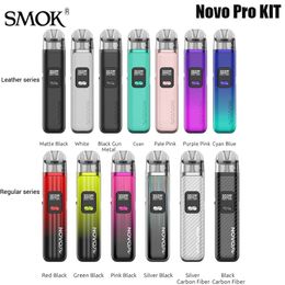 SMOK Novo Pro Pod System Kit 30W 1300mAh Battery fit 3ml Novo Pod Clear Mesh 0.8ohm/0.6ohm for DTL/RDL/MTL Vaping E cigarette Authentic