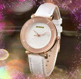 Famous classic small simple bee dial watch Luxury Fashion Crystal Wome Clock Popular Ladies Quartz Movement Rose Gold Silver Case Leather Strap Wristwatch Gifts