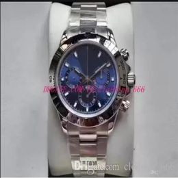 Men Watch Chronograph Stopwatch Eta 7750 Watch Black Blue Dial 40mm 116500 Automatic Mechanical movement Fashion Men's Wristw243n