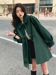 Women's Trench Coats Classic Office Lady Formal Women Windbreake Jackets Spring Fall Outwear Long Sleeve Chaquetas