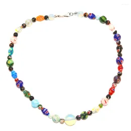 Pendant Necklaces Handmade Glass Beads Necklace Fashion DIY Delicate Opal Jewelry For Women Girls