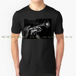 Men's T Shirts Trumpet Graphic Custom Funny Tshirt Carolm Music Horn Instrument Brass Black And White Musical