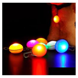 Dog Collars & Leashes Pet Dog Cat Pendant Collar Flashing Bright Safety Led Security Necklace Night Light Sn5313 Drop Delivery Home Ga Dhjde