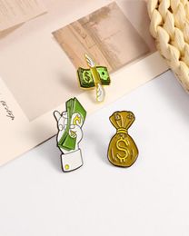 Money Dollar Cute Brooches Pin for Women Kids Fahsion Jewellery Shirt Coat Dress Denim Bag Decor Metal Enamel Pin6945446