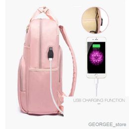 Laptop Cases Backpack Stylish Waterproof Laptop Backpack 15.6 Women Fashion Backpack for girls Black Backpack Female large Bag 13 13.3 14 15 inch Pink