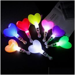 Party Decoration Short Style Love Light Stick Led Pentagram Glowing Concert Support Props Kids Happy Birthday Party Decor Toys Glow Lx Dhe4I