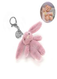 JellyToys Bashful Bunny Tulip Cute Pink Mini Cartoon Plush Girl Sweetheart childhood Originality Bag Charm Gift3335345
