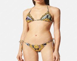 Women Bikinis Swimsuit F Swimwear Two Piece Designer Fendace GOLD BAROQUE Bikini Top Sexy Woman Bathing Suits Beach Swim Wear Outd4408471