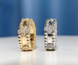Rings Kaleidoscope Ring Female Minority Design Sense of Fashion Simple Clover Jewellery Plated Rose Gold265P6254731