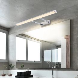 Wall Lamp MantoLite LED Bathroom Light 12W 60CM Mirror Makeup Waterproof Functionality Brushed Silver Revolving