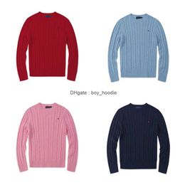 New Mens Designer Polo Sweater Fleece ralphs Thick Half Zipper High Neck Warm Pullover Slim Knit Knitting Lauren Jumpers Small horse Brand Cotton Sweatshirt BY0F