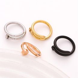 Designer Nail Ring Luxury Jewellery Midi Rings For Women Titanium Steel Alloy Gold-Plated Process Fashion Accessories Never Fade Not2326