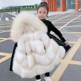 Down Coat Winter Children Faux Fur Kid Boys Girls Clothing Clothes Hooded Thick Warm Jacket Outerwear Parka