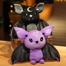 Stuffed Plush Animals 30cm Dark Series Plush Bat Toy Pentacle Moon Vampire DollL231228