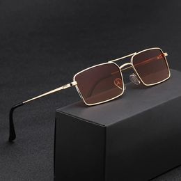 2023 Brands Design Women Anti Reflective Mirror Sunglasses Fashion Metal Square Glasses Classic Men Out Door Sun Uv400 231227