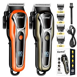 Kemei Hair Clipper Electric Trimmer for men shaver professional Mens cutting machine Wireless barber trimmer 231225