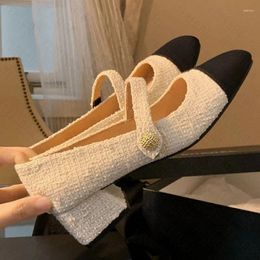 Dress Shoes Spring Brand Women High Heels 2023 Trend Thick Fashion Pumps Sandals Casual Ladies Zapatillas