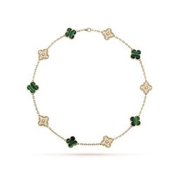 Neue klassische Mode -Anhänger -Halskette für Frauen elegant 4/vier Blattklee Medaillon Halskette