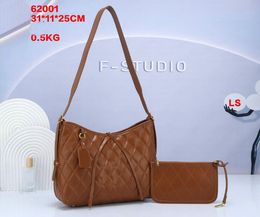 Fashion leather bags women 2pcs/set chain shoulder bag designer diamond patterned leather tote handbag fashion messenger shopping Bag