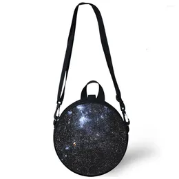 Evening Bags Starry Sky Night View Landscape Child Kindergarten Bag 3D Print Shoulder For School Women Mini Round Bagpacks Rugtas