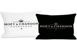 CushionDecorative Pillow Black Velvet Print Moet Cushion Cover Cotton Made Pillowcase Soft Case High Quality Printing5479167