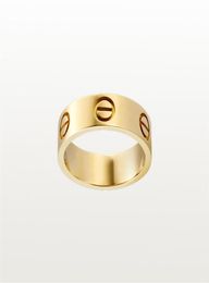 Designer Love Screw Ring Titanium Steel GoldPlated Band for Women Never Fading Fashion Accessory No223A2853664