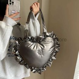 Shoulder Bags Women Lady New Fashion Soft Plicated Love Shape Handbag Satchel Totes Underarm Bag Girls Woman Casual Purse Walletstylishhandbagsstore