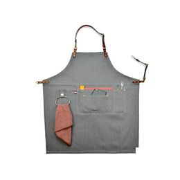 Aprons Senyue Chef Waiter Bakery Coffee Shop Barber Barbecue Apron For Men039S And Women039S General Overalls Y2001046140672 Drop Deli Dh5Ev