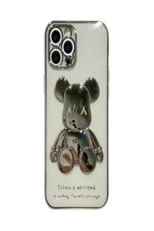 Cell Phone Cases Electroplated Bear for Phone Case Transparent iPhone 13 12 11 Pro Max AllInclusive Silicone Soft6049628