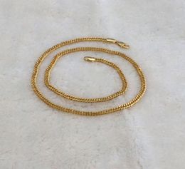 10 K Yellow Solid Gold GF 6MM Double Cuban Curb Italian Link Chain Necklace 20 Inches8081050