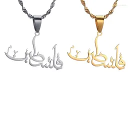 Pendant Necklaces Elegant Stainless Steel Clavicular Chain Palestine Word Necklace
