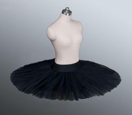 Firm Tulle Black Professional Half Ballet Tutu Professional Ballet Tutus Pancake Practise Rehearsal Platter Ballet Half Tutus CX206272139