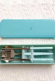 Designer Be Forks Spoons Chopsticks Stainless Steel Dinnerware Set Tableware With Case Christmas Gift SUPER1ST10011405714