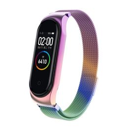 Mi Band 4 Strap Metal Stainless Steel Watch Band Magnet Watchband for Xiaomi Mi Band 3 4 Bracelet Fitness Tracker Accessories3568358