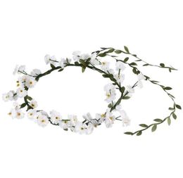 New Babysbreath Headband Hair Accessories Wedding White Floral head garland Bohemian Beach Head Band Boho Girl Floral Crown6654683