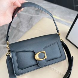 Designer-Tasche, Tabby-Tasche, Luxus-Tragetasche für Mädchen, modische Tasche, Damen-Umhängetasche, hochwertige einfarbige Tasche mit Kette, modische Tasche, echte Pickup-Schnalle, kleine Macaron-Tasche