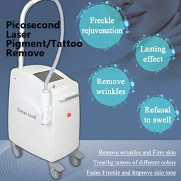 Non-invasive Nd Yag Picosecond Laser Painless Tattoo Removal 532nm 1064nm 1320nm Black Face Doll Skin Whitening Spot Mole Wash Device
