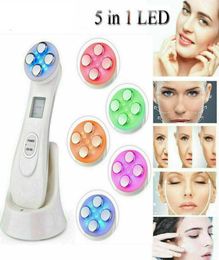 Beauty Machine Face Skin EMS Mesotherapy Electroporation RF Radio Frequency Facial 5 in1 LED Pon Therapy Care Device Lift Tight6782139